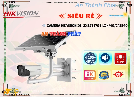 Lắp đặt camera ❂  Camera DS-2XS2T47G1-LDH/4G/C18S40  Hikvision Thiết kế Đẹp