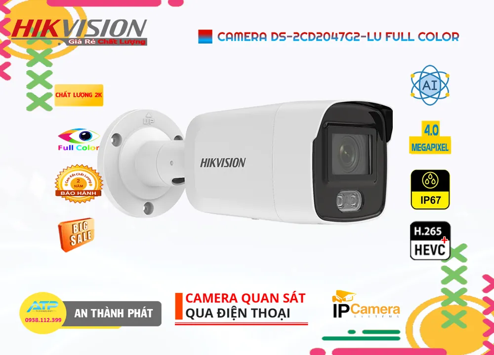 Camera Hikvision Tiết Kiệm DS,2CD2047G2,LU,DS 2CD2047G2 LU,Giá Bán DS,2CD2047G2,LU sắc nét Hikvision ,DS,2CD2047G2,LU