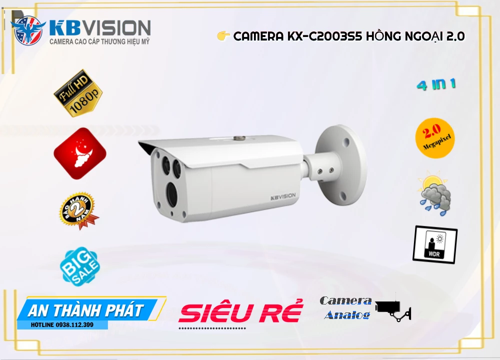 KX,C2003S5 Camera Kbvision Analog,KX C2003S5,Giá Bán KX,C2003S5 sắc nét KBvision ,KX,C2003S5 Giá Khuyến Mãi,KX,C2003S5