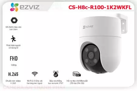 Camera EZVIZ CS H8c R100 1K2WKFL,CS H8c R100 1K2WKFL,Giá Bán CS,H8c,R100,1K2WKFL sắc nét Wifi Ezviz