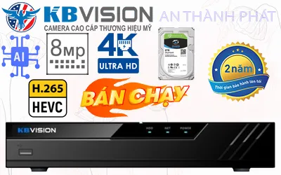 KX-A8124N2-VN của kbvision là đầu ghi 4 kênh chất lượng. Hỗ trợ nén  H.265+/H.265/H.264+/H.264 giúp tiết kiệm băng thông và dung lượng lưu trữ. Đầu ghi này phù hợp cho các giải pháp giám sát an ninh.