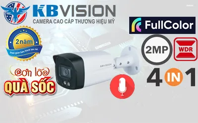 Camera kbvision giám sát KX-CF2203L với FULL HD 1080P, cmos, full color 40m, Chống Ngược Sáng DWDR, Hồng Ngoại EXIR.