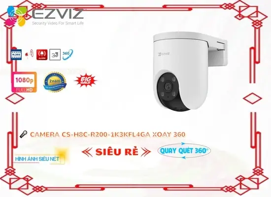 Lắp đặt camera CS-H8c-R200-1K3KFL4GA Camera Wifi Wifi Ezviz