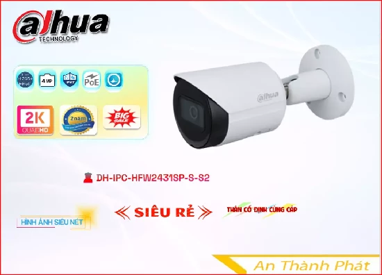 Lắp đặt camera DH-IPC-HFW2431SP-S-S2 Camera  Dahua