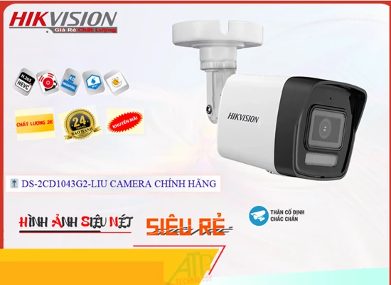 Lắp đặt camera DS-2CD1043G2-LIU Camera Giá rẻ  Hikvision