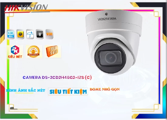 Lắp đặt camera DS-2CD2H46G2-IZS(C) Camera  Hikvision
