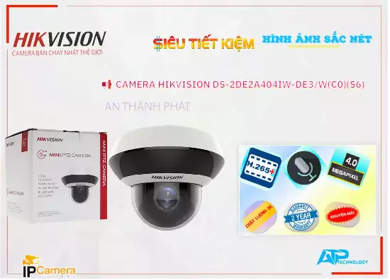 Lắp đặt camera Camera  Hikvision DS-2DE2A404IW-DE3/W(C0)(S6) Thiết kế Đẹp
