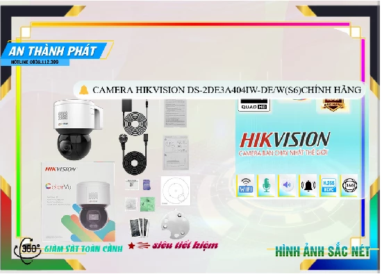 Lắp đặt camera DS-2DE3A404IW-DE/W(S6)  Hikvision Hình Ảnh Đẹp ✅