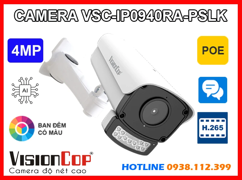 Lắp đặt camera Camera VSC-IP0940RA-PSLK VISIONCOP