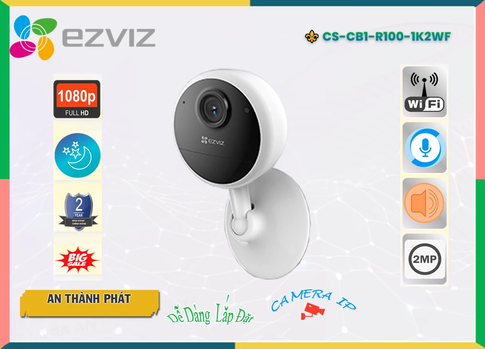 CS-CB1-R100-1K2WF Camera  Wifi Ezviz Công Nghệ Mới