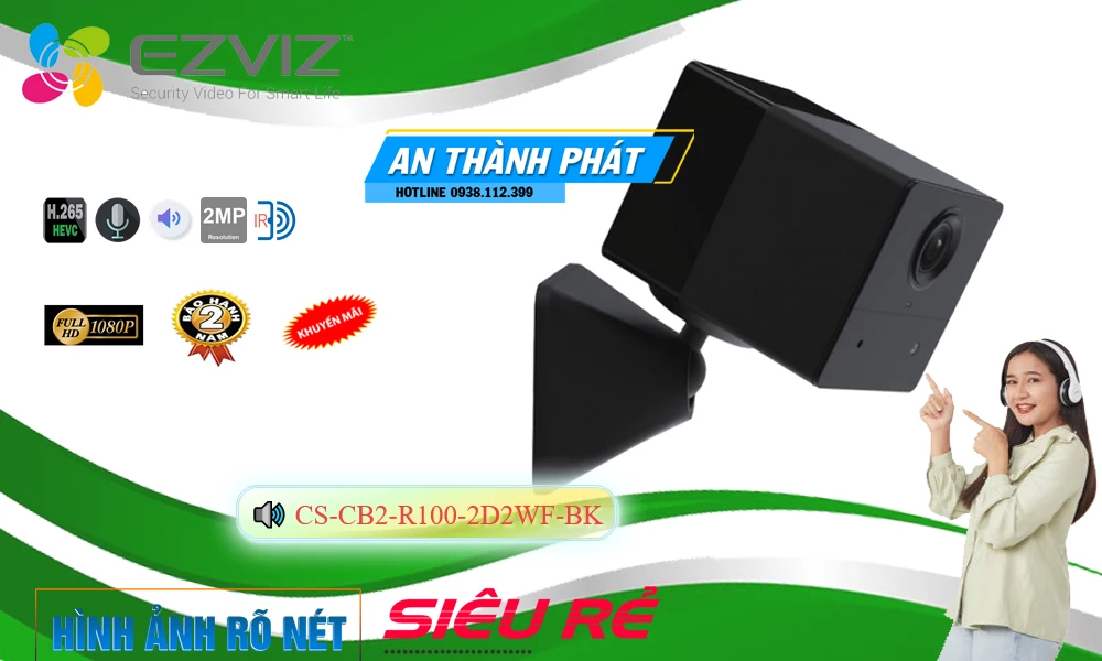 Camera An Ninh  Wifi Ezviz CS-CB2-R100-2D2WF-BK Hình Ảnh Đẹp