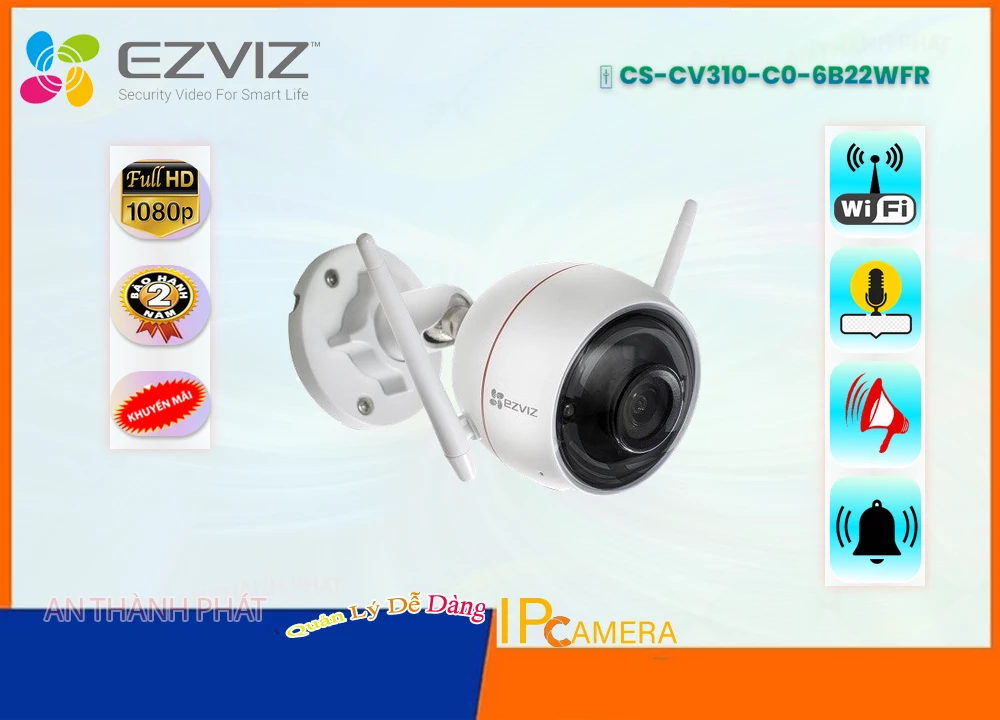 Camera Wifi Ezviz CS-CV310-C0-6B22WFR,CS-CV310-C0-6B22WFR Giá Khuyến Mãi,CS-CV310-C0-6B22WFR Giá rẻ,CS-CV310-C0-6B22WFR