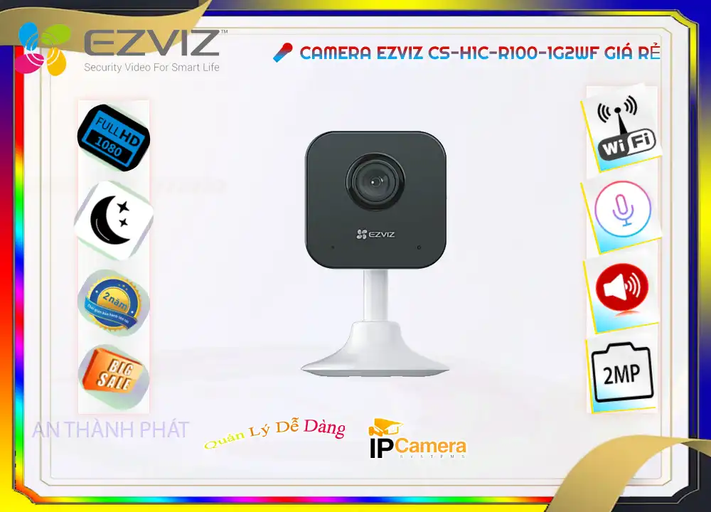 CS-H1c-R100-1G2WF sắc nét Wifi Ezviz ➠