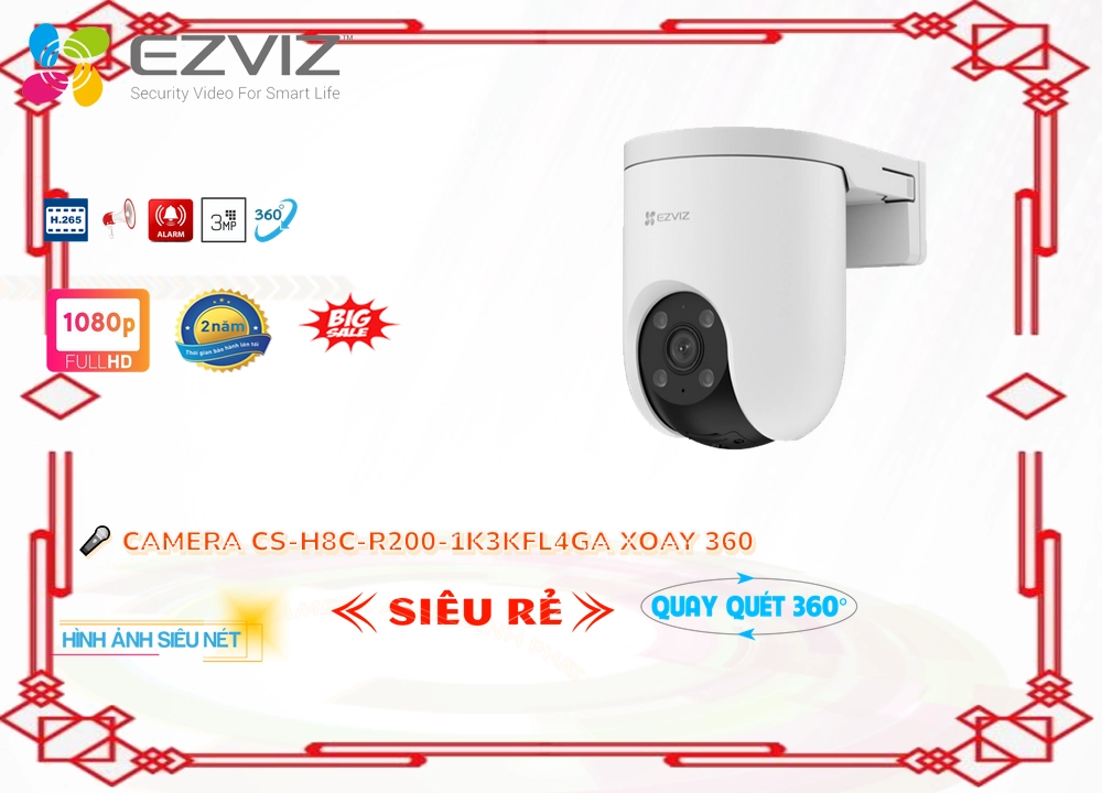 Camera CS-H8c-R200-1K3KFL4GA Wifi,thông số CS-H8c-R200-1K3KFL4GA, Không Dây IP CS-H8c-R200-1K3KFL4GA Giá rẻ,CS H8c R200