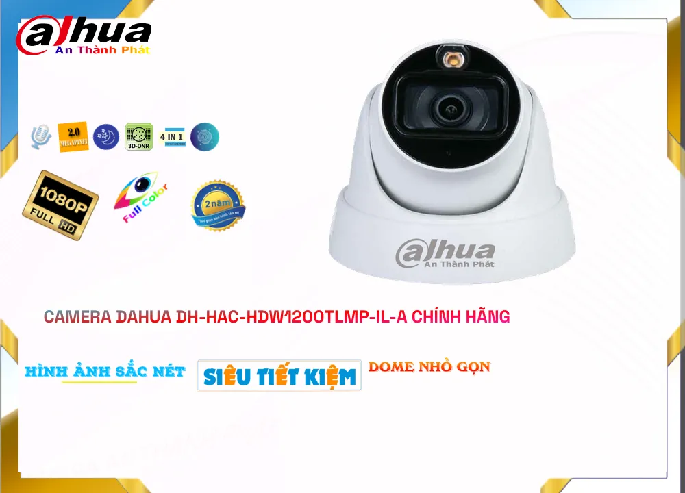 Camera Dahua DH-HAC-HDW1200TLMP-IL-A, Giá DH-HAC-HDW1200TLMP-IL-A, phân phối