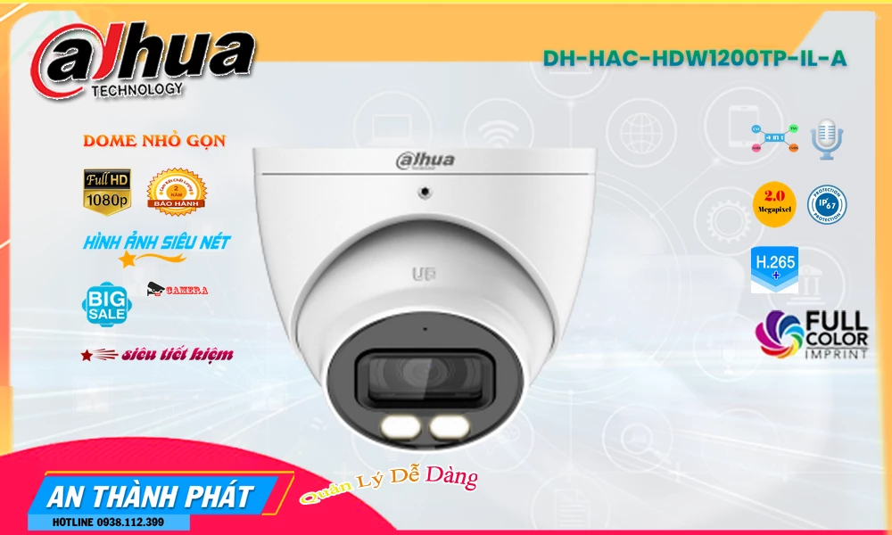 Camera Dahua DH-HAC-HDW1200TP-IL-A,thông số DH-HAC-HDW1200TP-IL-A,DH HAC HDW1200TP IL A,Chất Lượng