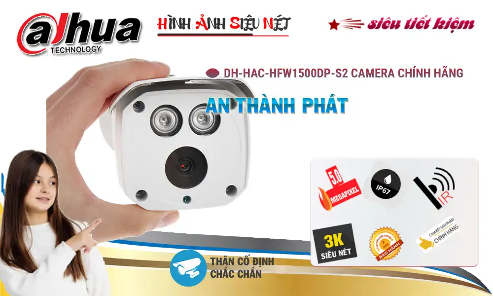 ➠  DH-HAC-HFW1500DP-S2 sắc nét Dahua