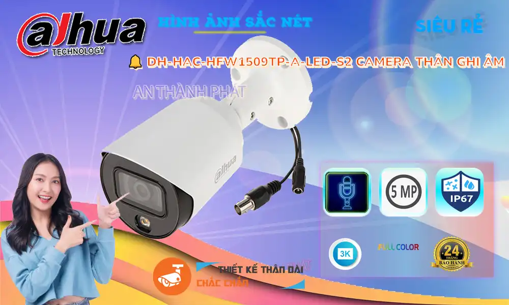 DH-HAC-HFW1509TP-A-LED-S2 sắc nét Dahua DH-HAC-HFW1509TP-A-LED-S2 sắc nét Dahua