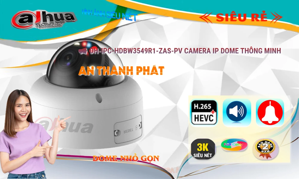 DH-IPC-HDBW3549R1-ZAS-PV sắc nét Dahua ➠