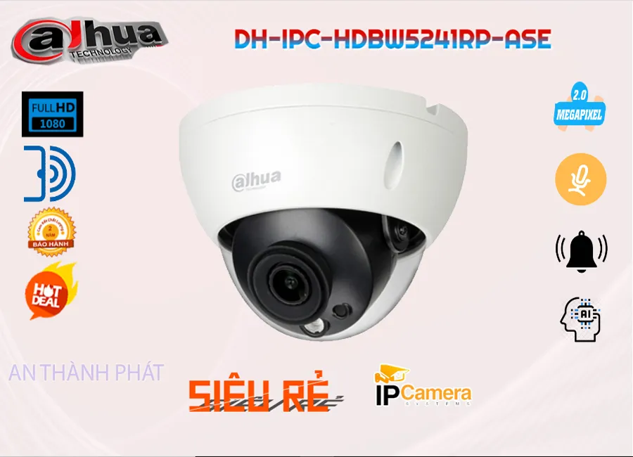 Camera IP Dahua DH-IPC-HDBW5241RP-ASE,thông số DH-IPC-HDBW5241RP-ASE,DH-IPC-HDBW5241RP-ASE Giá rẻ,DH IPC HDBW5241RP