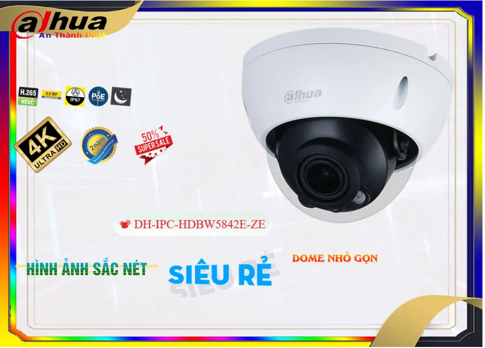 Camera Dahua DH-IPC-HDBW5842E-ZE,thông số DH-IPC-HDBW5842E-ZE,DH IPC HDBW5842E ZE,Chất Lượng