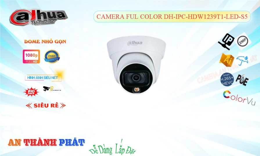 DH-IPC-HDW1239T1-LED-S5 sắc nét Dahua DH-IPC-HDW1239T1-LED-S5 sắc nét Dahua