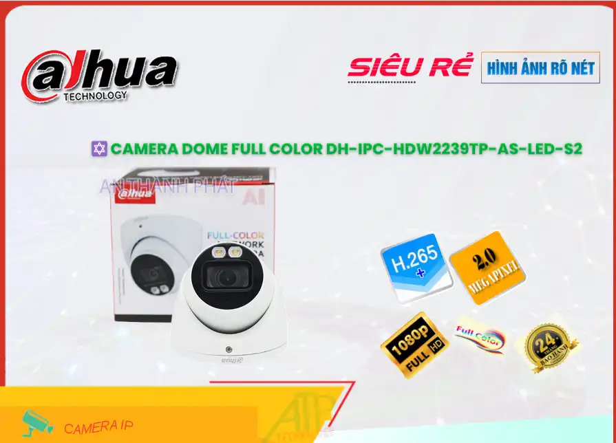 ➠ DH-IPC-HDW2239TP-AS-LED-S2 sắc nét Dahua ➠ DH-IPC-HDW2239TP-AS-LED-S2 sắc nét Dahua