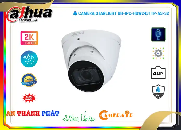 DH-IPC-HDW2431TP-AS-S2 sắc nét Dahua DH-IPC-HDW2431TP-AS-S2 sắc nét Dahua