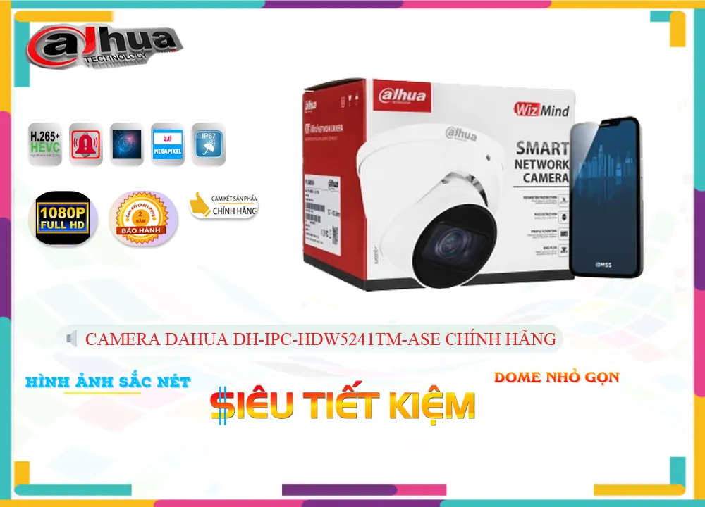 Camera Dahua DH-IPC-HDW5241TM-ASE, Chất Lượng DH-IPC-HDW5241TM-ASE,DH-IPC-HDW5241TM-ASE Công Nghệ Mới