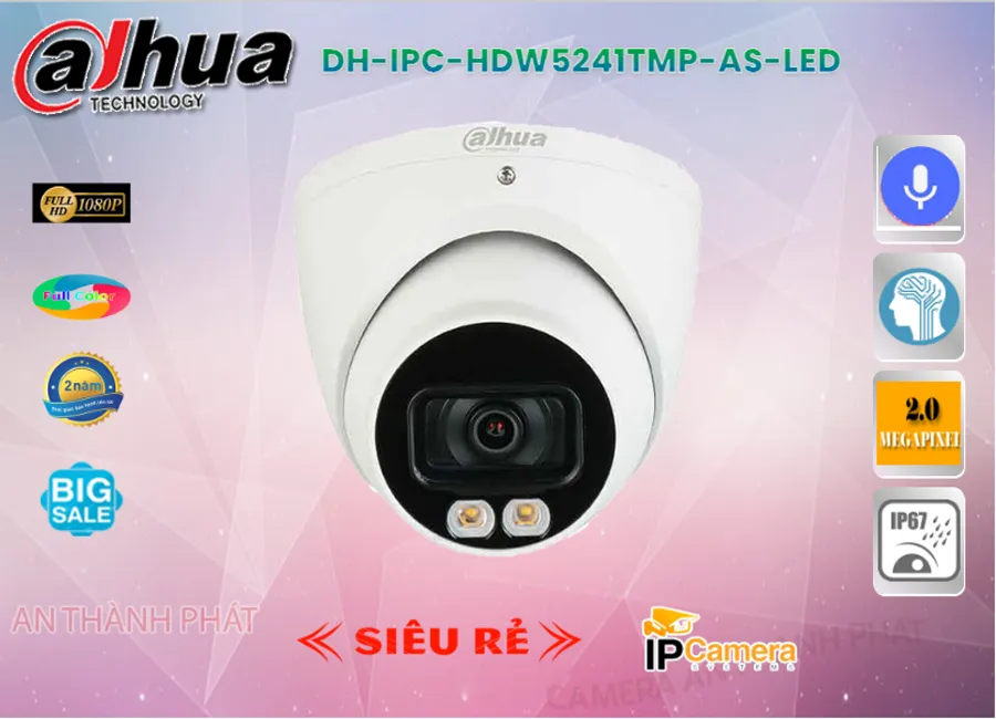 DH IPC HDW5241TMP AS LED,Camera IP Dahua DH-IPC-HDW5241TMP-AS-LED,DH-IPC-HDW5241TMP-AS-LED Giá