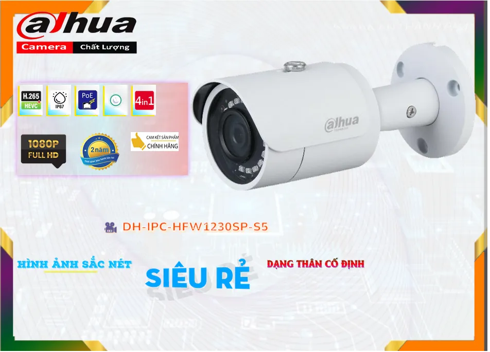DH IPC HFW1230SP S5,Camera Dahua DH-IPC-HFW1230SP-S5,Chất Lượng DH-IPC-HFW1230SP-S5,Giá DH-IPC-HFW1230SP-S5,phân phối