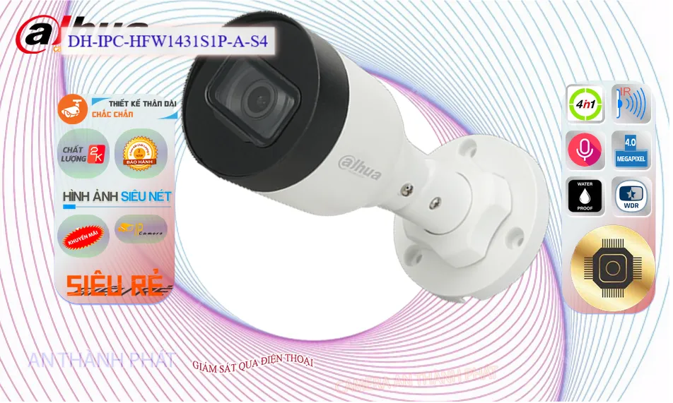 Camera DH-IPC-HFW1431S1P-A-S4 Giá rẻ
