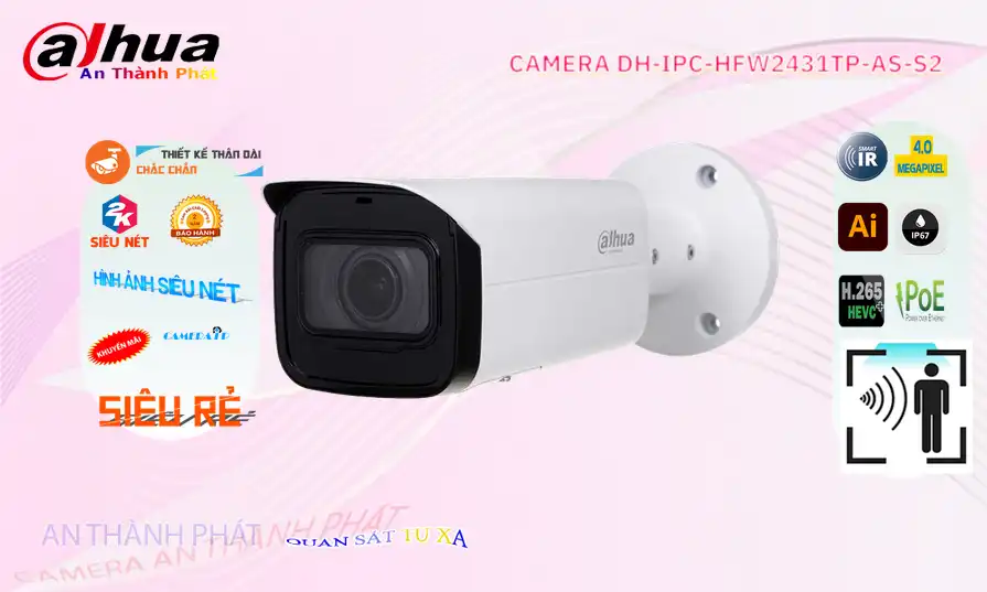 DH-IPC-HFW2431TP-AS-S2 sắc nét Dahua DH-IPC-HFW2431TP-AS-S2 sắc nét Dahua