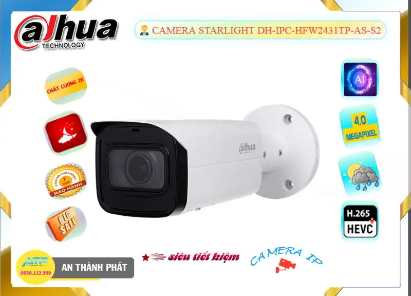 DH-IPC-HFW2431TP-AS-S2 sắc nét Dahua DH-IPC-HFW2431TP-AS-S2 sắc nét Dahua