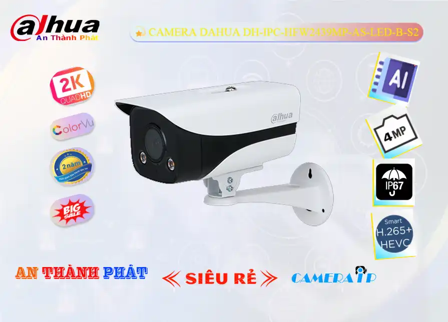 DH-IPC-HFW2439MP-AS-LED-B-S2 sắc nét Dahua
