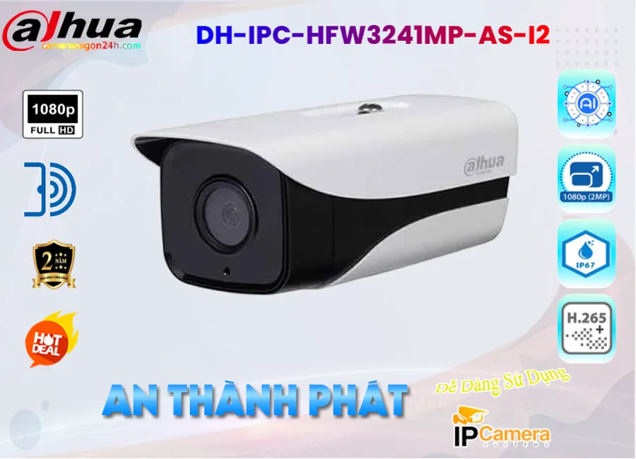 Camera IP Dahua DH-IPC-HFW3241MP-AS-I2,Giá DH-IPC-HFW3241MP-AS-I2,phân phối