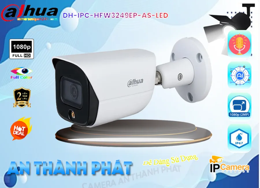 Camera IP Dahua DH-IPC-HFW3249EP-AS-LED,Giá DH-IPC-HFW3249EP-AS-LED,phân phối