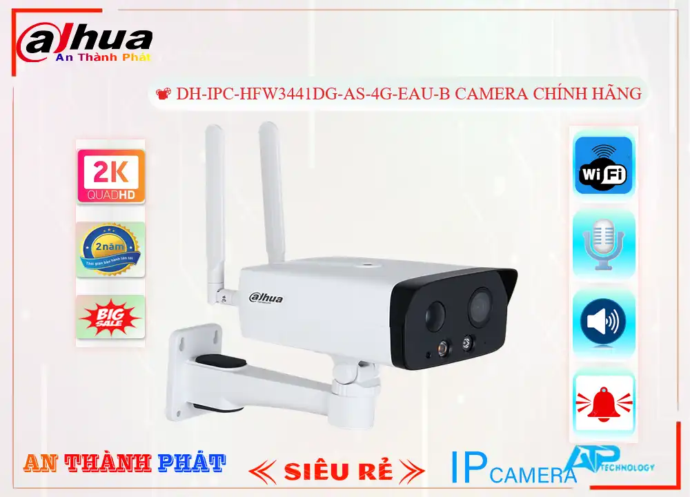 Camera 4G Dahua DH-IPC-HFW3441DG-AS-4G-EAU-B, Giá DH-IPC-HFW3441DG-AS-4G-EAU-B,DH-IPC-HFW3441DG-AS-4G-EAU-B Giá Khuyến