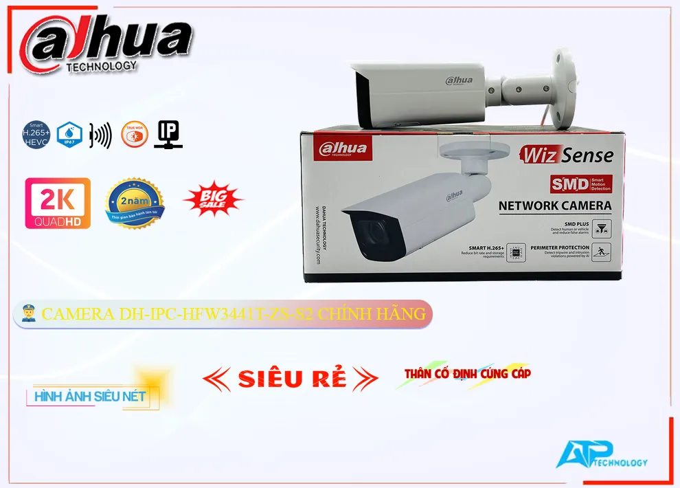 Camera Dahua DH-IPC-HFW3441T-ZS-S2,DH-IPC-HFW3441T-ZS-S2 Giá rẻ ,DH-IPC-HFW3441T-ZS-S2 Giá Thấp Nhất , Chất Lượng