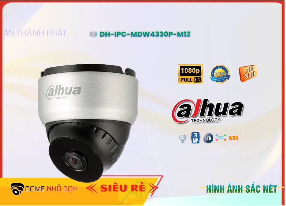 Camera Dahua DH-IPC-MDW4330P-M12,DH IPC MDW4330P M12,Giá Bán DH-IPC-MDW4330P-M12,DH-IPC-MDW4330P-M12 Giá Khuyến