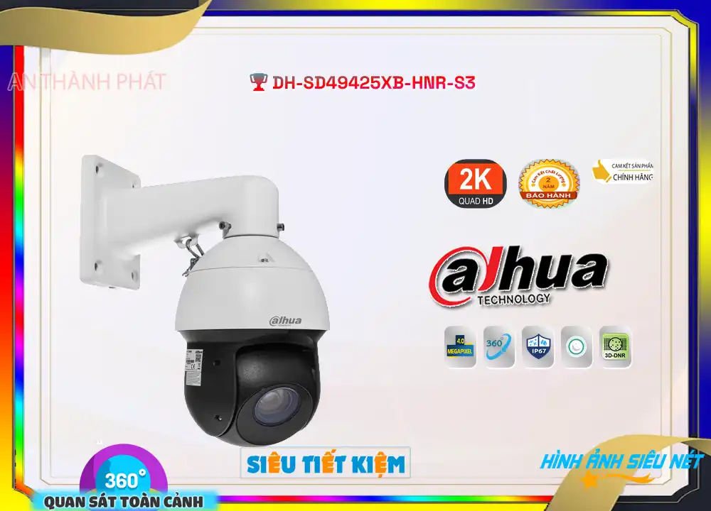 Camera DH-SD49425XB-HNR-S3 Speedom Dahua,Chất Lượng DH-SD49425XB-HNR-S3,DH-SD49425XB-HNR-S3 Công Nghệ