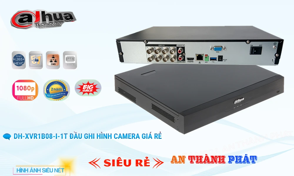 Đầu Thu DH-XVR1B08-I-1T Dahua