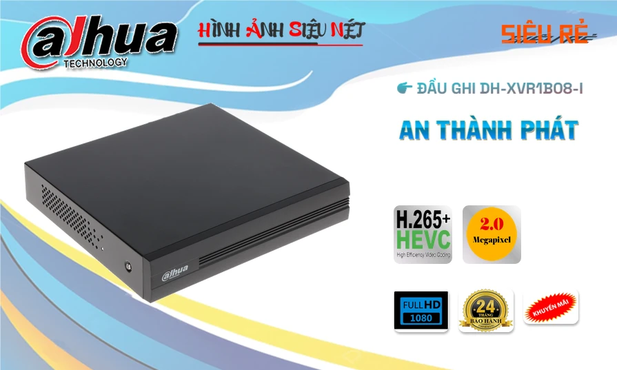 Đầu ghi Dahua HDCVI 4 kênh DH-XVR1B08-I Đầu ghi Dahua HDCVI 4 kênh DH-XVR1B08-I