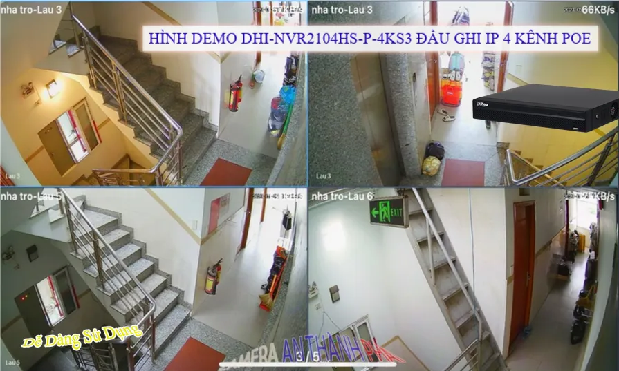 DHI-NVR2104HS-P-4KS3 Dahua Thiết kế Đẹp