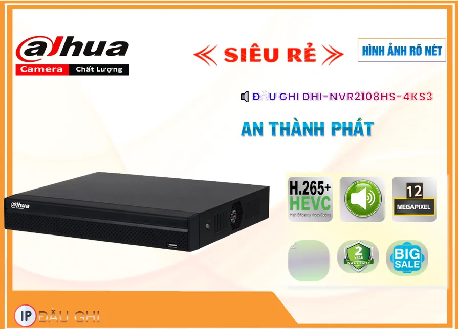 Thiết Bị Ghi Hình DHI-NVR2108HS-4KS3 Hỗ Trợ 8 Kênh,Bán Giá DHI-NVR2108HS-4KS3,DHI-NVR2108HS-4KS3 Giá chiết khấu,bán ,phân phối ,Nơi Lắp DHI-NVR2108HS-4KS3 HD IP ,DHI-NVR2108HS-4KS3 giá mới nhất,Giá Bán DHI-NVR2108HS-4KS3,DHI-NVR2108HS-4KS3 giá hấp dẫn,DHI-NVR2108HS-4KS3 bán rẻ