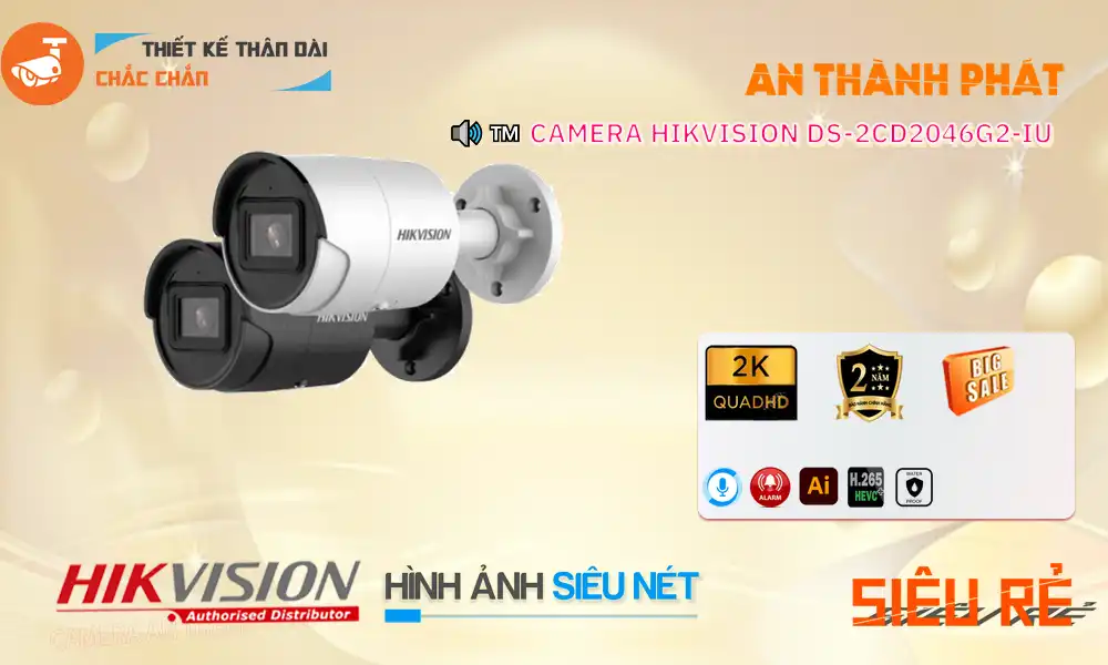 DS-2CD2046G2-IU sắc nét Hikvision DS-2CD2046G2-IU sắc nét Hikvision