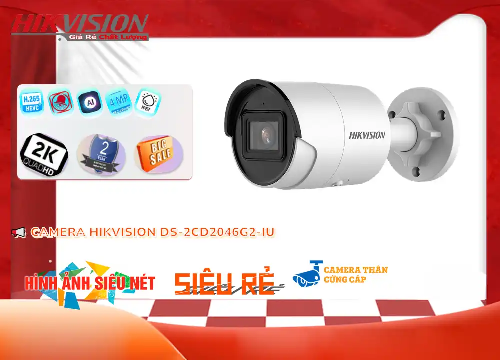 DS-2CD2046G2-IU sắc nét Hikvision DS-2CD2046G2-IU sắc nét Hikvision