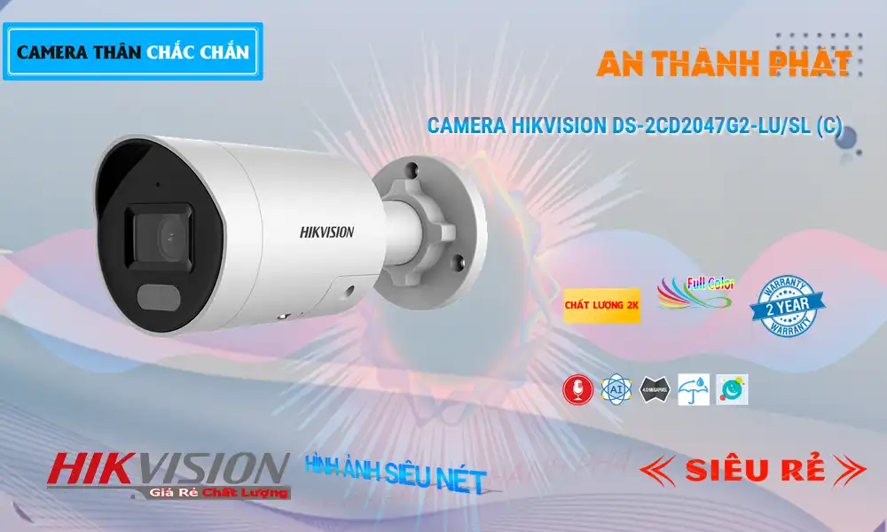 DS-2CD2047G2-LU/SL (C) sắc nét Hikvision