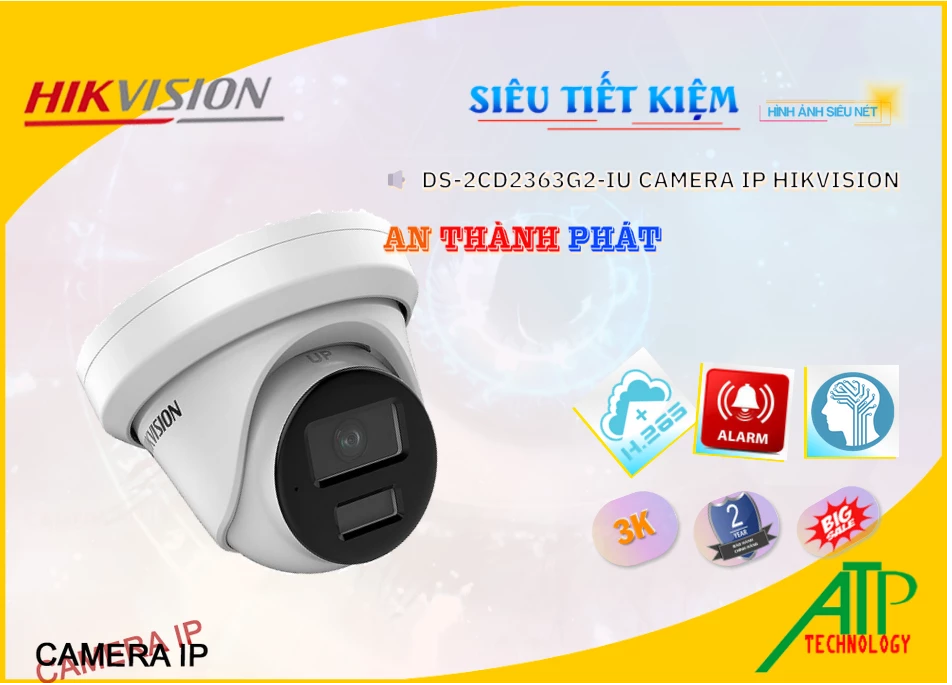 Camera Ghi Âm Hikvision DS-2CD2363G2-IU,thông số DS-2CD2363G2-IU,DS-2CD2363G2-IU Giá rẻ,DS 2CD2363G2 IU,Chất Lượng
