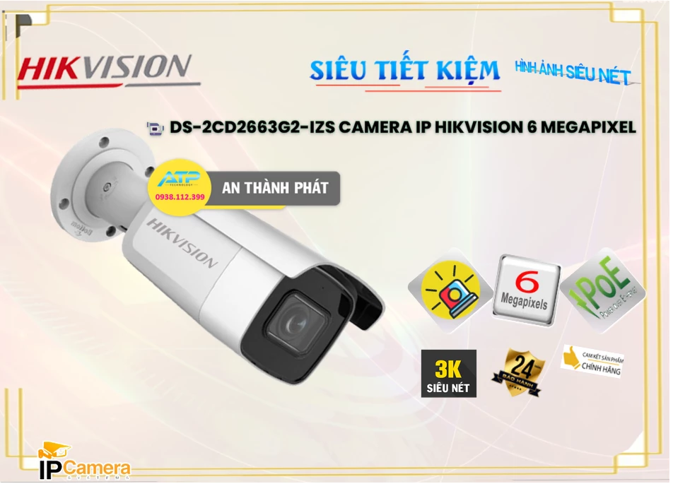 Camera Zoom 6MP Hikvision DS,2CD2663G2,IZS,DS 2CD2663G2 IZS,Giá Bán DS,2CD2663G2,IZS sắc nét Hikvision
